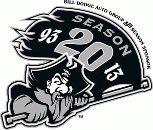 Portland Pirates 2012 13 Anniversary Logo iron on transfers for clothing